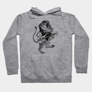 SEEMBO Lion Playing Guitar Musician Guitarist Music Fun Band Hoodie